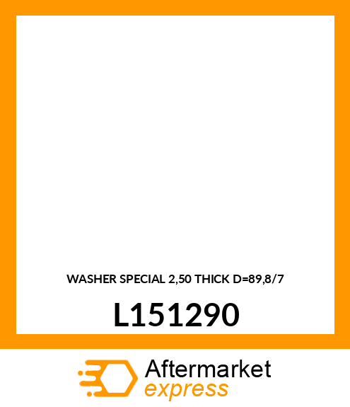 WASHER SPECIAL 2,50 THICK D=89,8/7 L151290