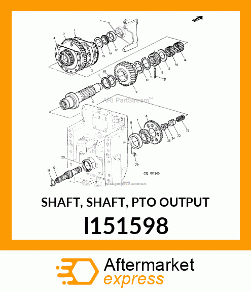 SHAFT, SHAFT, PTO OUTPUT l151598