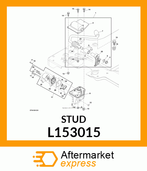 STUD,THREAD ROLLING M6X35 L153015