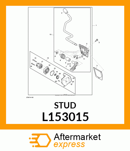 STUD,THREAD ROLLING M6X35 L153015