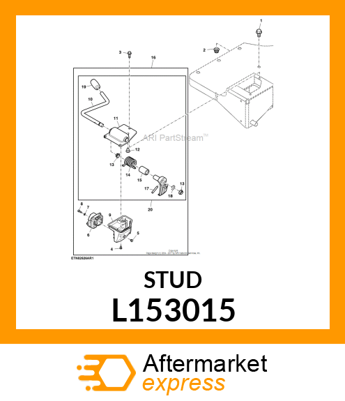 STUD,THREAD ROLLING M6X35 L153015