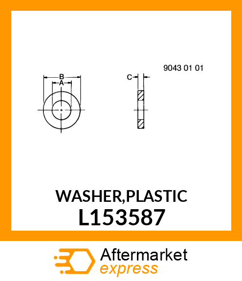 WASHER,PLASTIC L153587