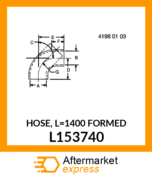 HOSE, L=1400 FORMED L153740