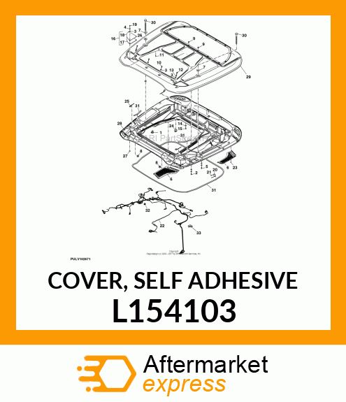 COVER, SELF ADHESIVE L154103