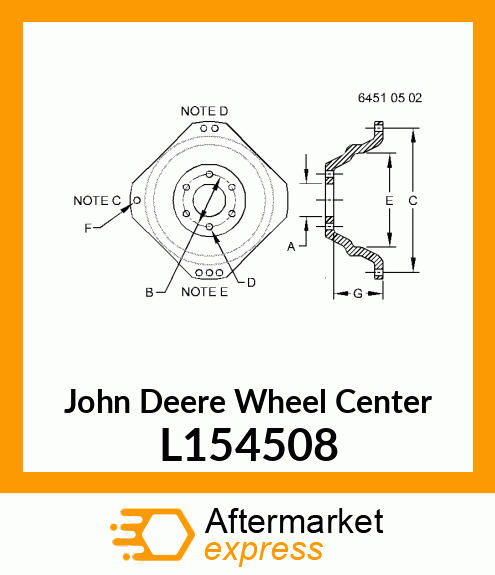 WHEEL CENTER, DISC 36/ 203 BCD L154508