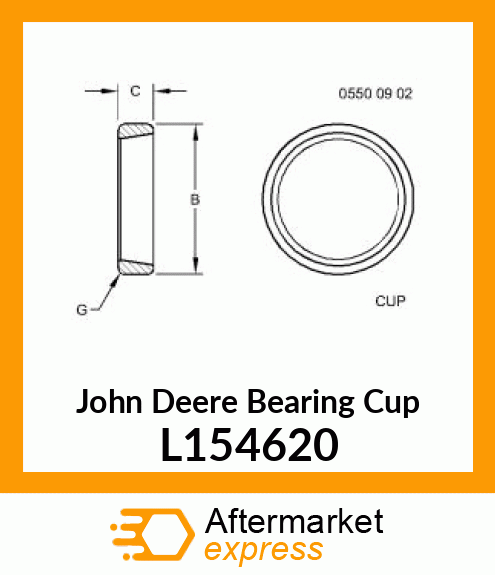 CUP,TAPERED ROLLER BEARING L154620