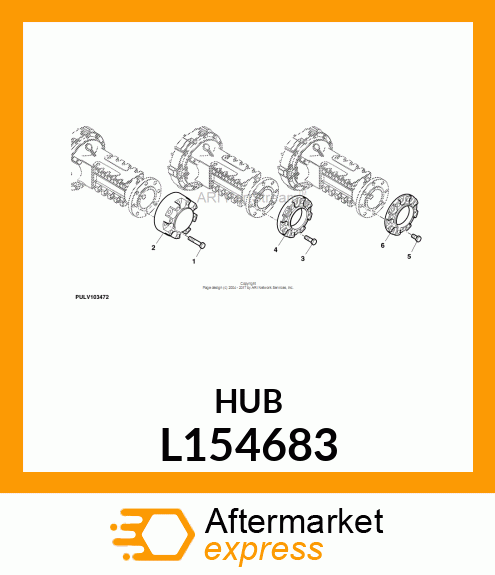 HUB EXTENSION 30MM, REAR, BCD=203 L154683