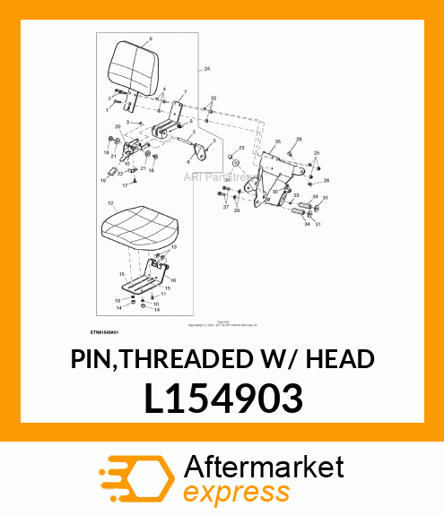 PIN,THREADED W/ HEAD L154903