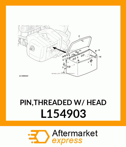 PIN,THREADED W/ HEAD L154903