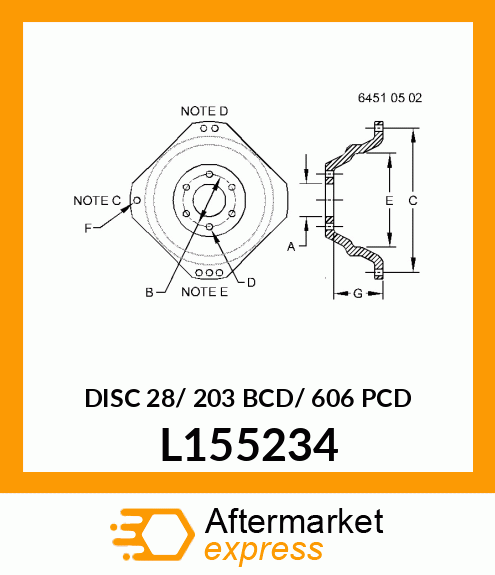 DISC 28/ 203 BCD/ 606 PCD L155234