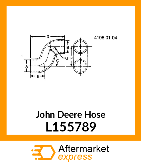 HOSE, FORMED 22 X 16 L155789