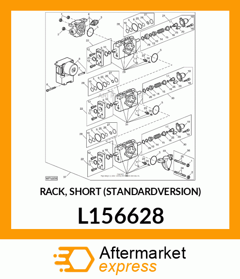 RACK, SHORT (STANDARDVERSION) L156628