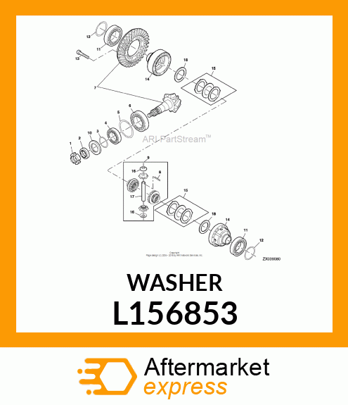 THRUST WASHER, WASHER,THRUST L156853