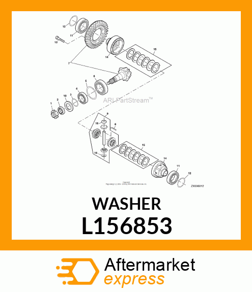 THRUST WASHER, WASHER,THRUST L156853