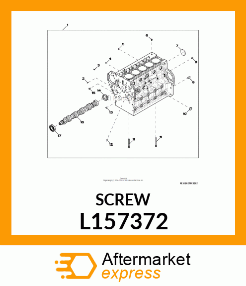 SCREW, PANHEAD FLANGED M6X16 L157372