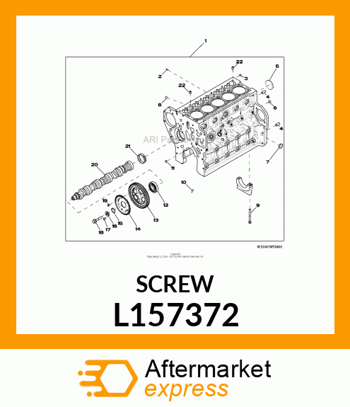 SCREW, PANHEAD FLANGED M6X16 L157372