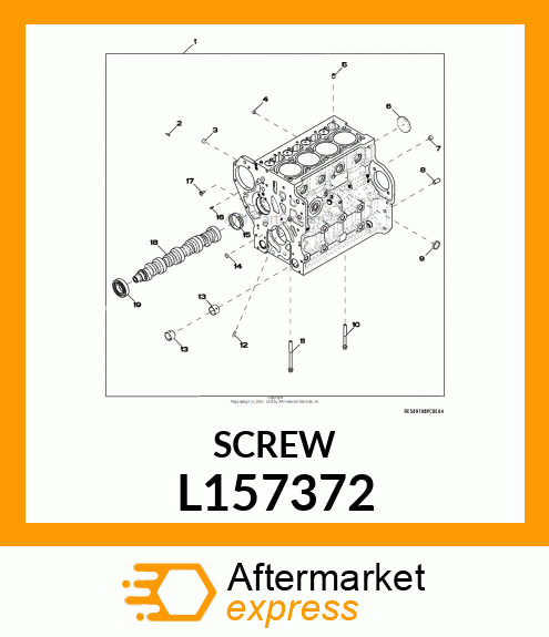 SCREW, PANHEAD FLANGED M6X16 L157372