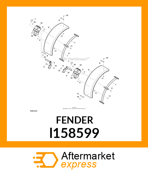 FENDER ROOF W 420 / L 1440 / R 740 l158599