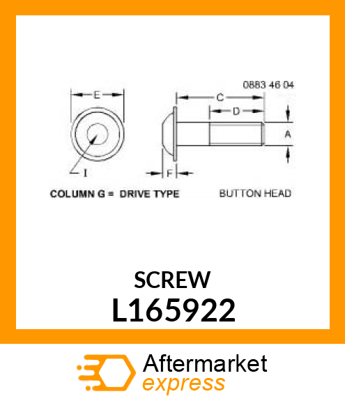 SCREW,CNTRSNK,FLANGED,M5X20 L165922