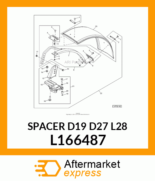 SPACER D19 D27 L28 L166487