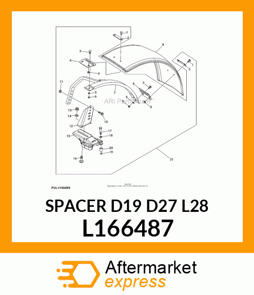 SPACER D19 D27 L28 L166487