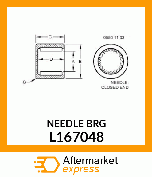 NEEDLE BEARING L167048