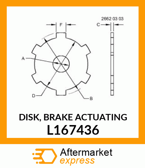 DISK, BRAKE ACTUATING L167436