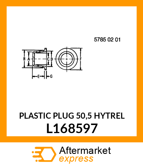 PLASTIC PLUG 50,5 HYTREL L168597