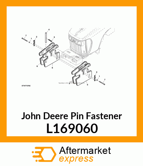 PIN FASTENER, FRONT WEIGHT L169060