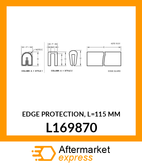 EDGE PROTECTION, L=115 MM L169870