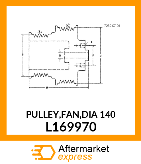 PULLEY,FAN,DIA 140 L169970