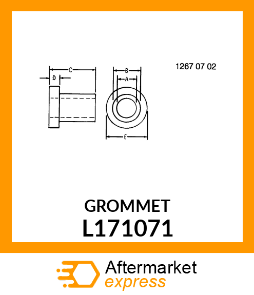 BUSHING, CHARGE AIR COOLER L171071