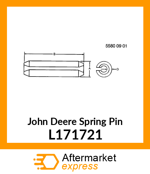 SPRING PIN 30 X 130 STRAIGHT SLOT L171721