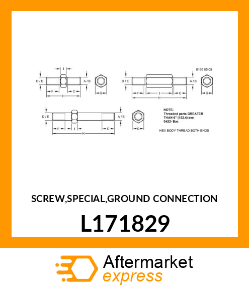 SCREW,SPECIAL,GROUND CONNECTION L171829