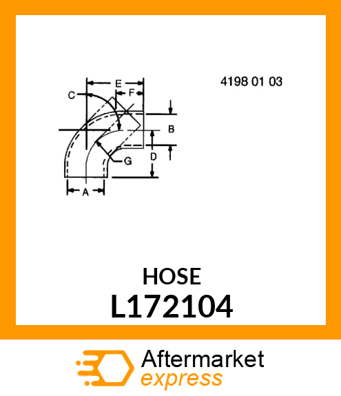 HOSE, FORMED L172104