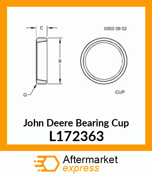 BEARING CUP, BEARING CUP L172363