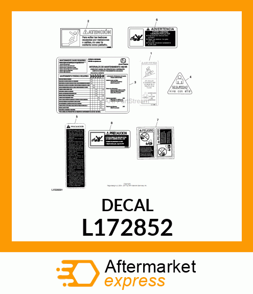 LABEL, WARNING FRONT PTO SPANISH L172852