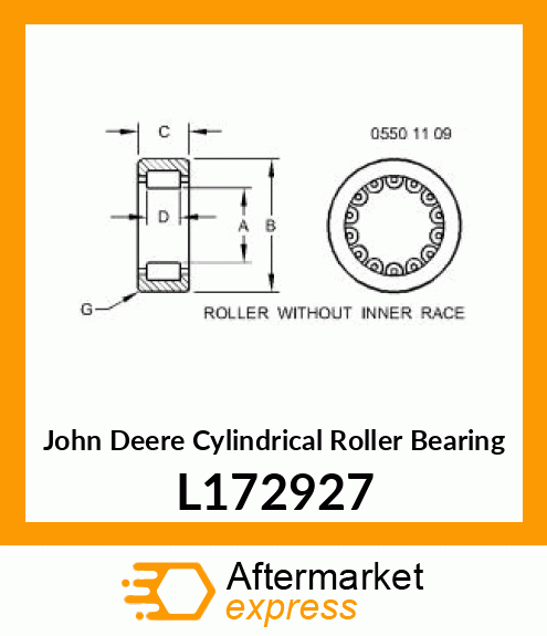 CYLINDRICAL ROLLER BEARING, ROLLER L172927