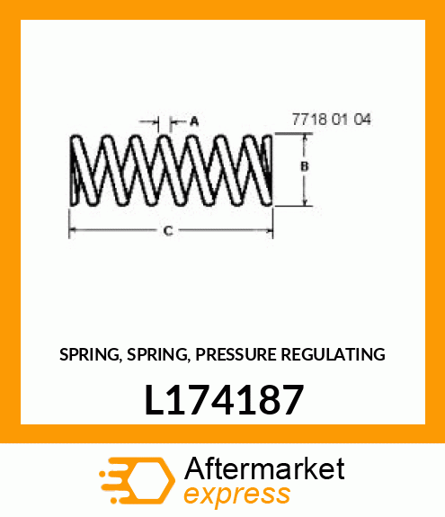 SPRING, SPRING, PRESSURE REGULATING L174187