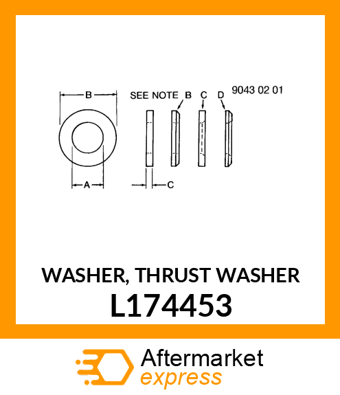 WASHER, THRUST WASHER L174453