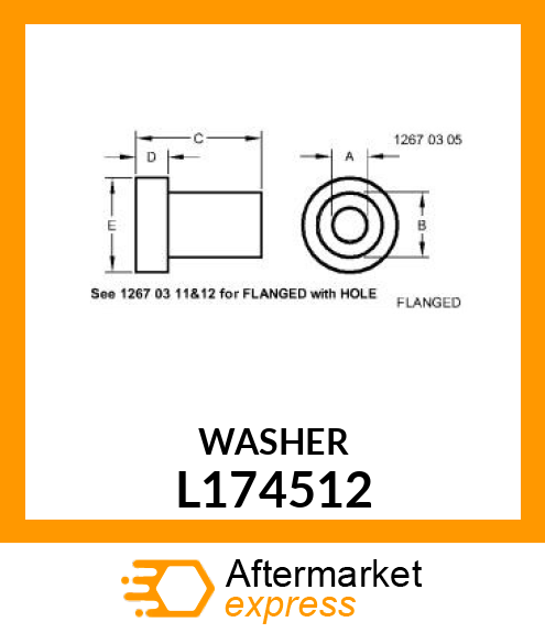 SPACER, WASHER, FRONT AXLE L174512