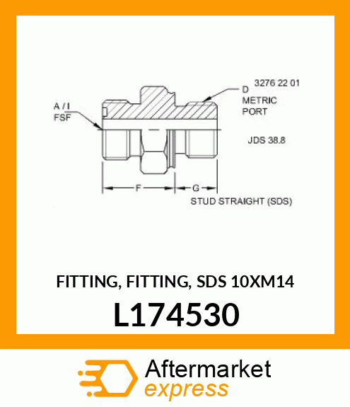 FITTING, FITTING, SDS 10XM14 L174530