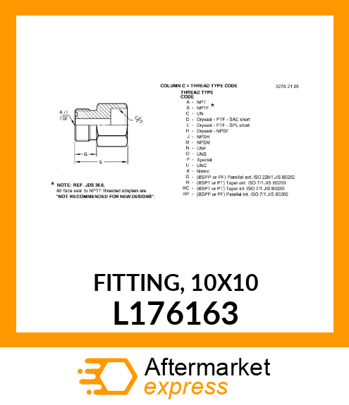 FITTING, 10X10 L176163