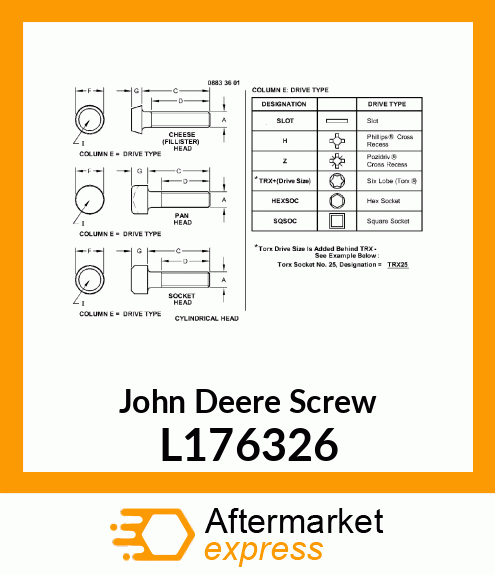 SCREW,HEX. SOCKET, M18X2,5X30, 12.9 L176326