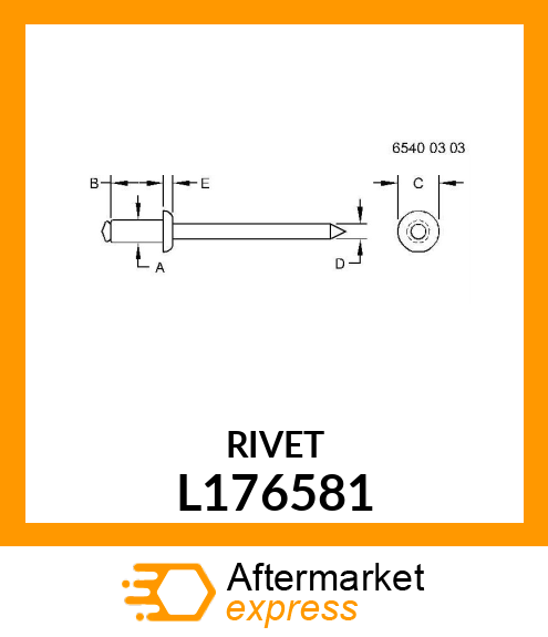 RIVET, RIVET, BLIND 5X14 L176581