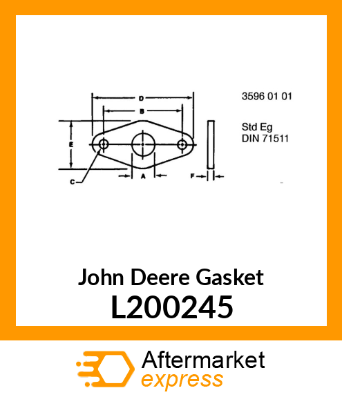 GASKET, HIGH TEMPERATURE GASKET FOR L200245