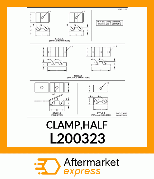 CLAMP,HALF L200323