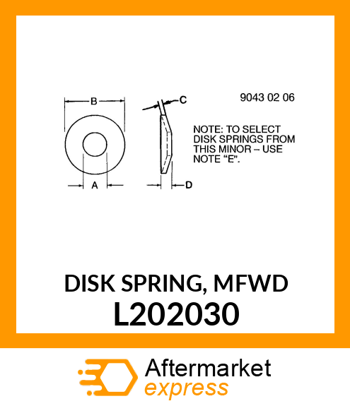 DISK SPRING, MFWD L202030