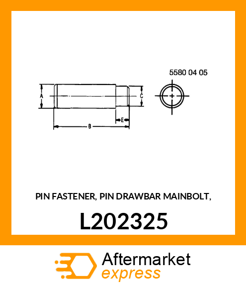 PIN FASTENER, PIN DRAWBAR MAINBOLT, L202325