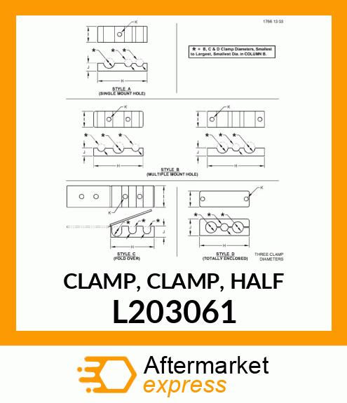 CLAMP, CLAMP, HALF L203061